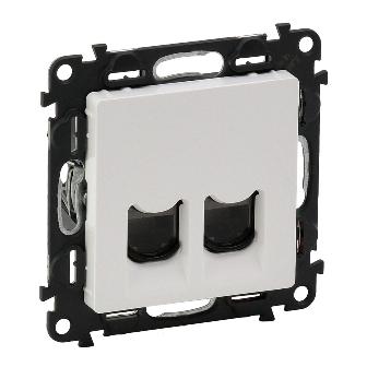 Legrand  Valena  LIFE  Белая Розетка компьютерная 2-местная RJ45 категория 5е UTP скрытая установка IP20 / 753441