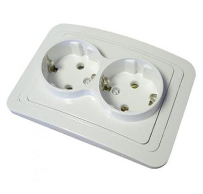 TDM  Валдай  Розетка 2-местная 2П+З СП 16А IP20 SQ1804-0010