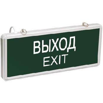 Светильник аварийный ССА1001 ВЫХОД-EXIT 363х23х152 IP20 односторонний, 3Вт, 1,5ч.постоянный IEK